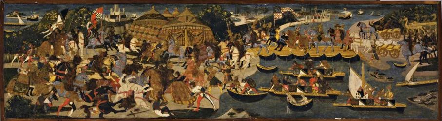 Schlacht zwischen den Athenern und den Persern, Cassone-Panel, 1463